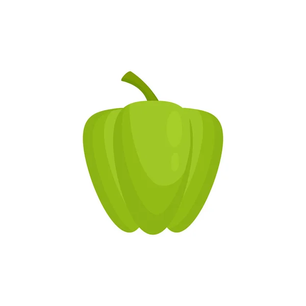Ikona Zeleného Pepře Zdravá Zemědělská Výživa Čerstvá Paprika Zelenina Vektorová — Stockový vektor
