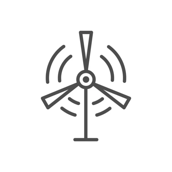 Ikona Energii Wiatrowej Znak Turbiny Winnej Ilustracja Wektora Symbolu Wiatraka — Wektor stockowy