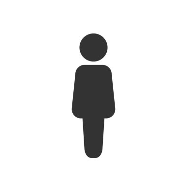 Erkek ikonu. Siyah insan sembolü. İnsan avatar silueti. İnsanlar resim illüstrasyonunun profilini çıkarıyor. Vektör beyazda izole edildi.