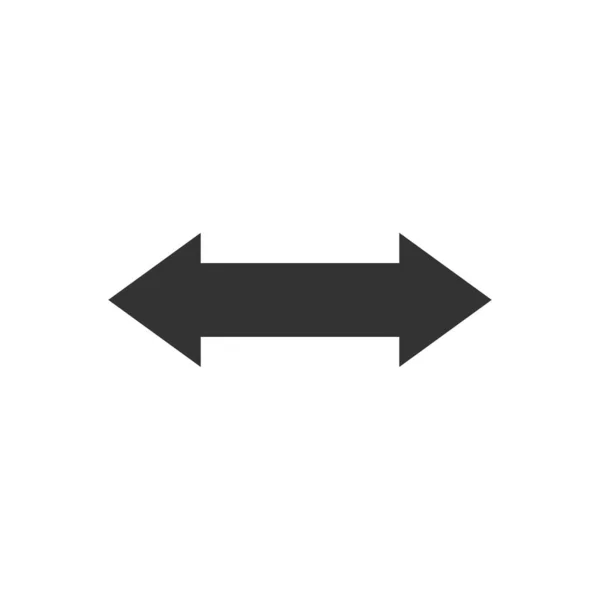 Dvojitá Ikona Šipky Boční Znak Šipky — Stockový vektor