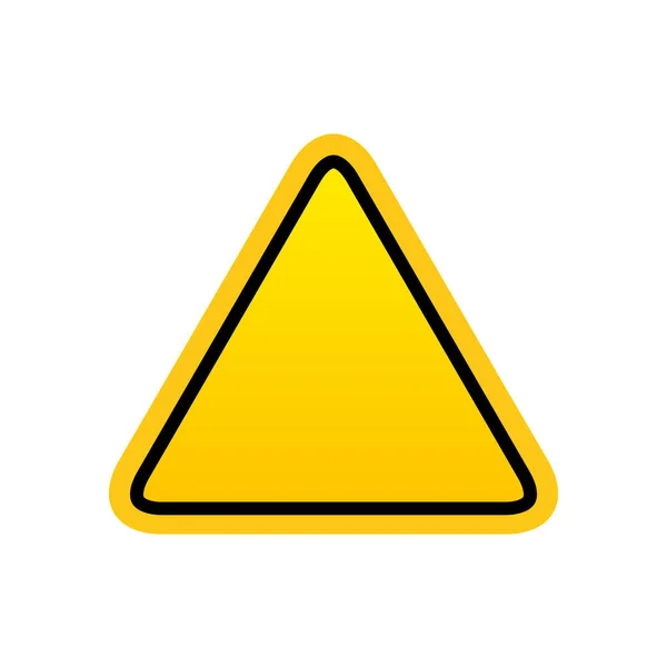 Gelbes Verkehrszeichensymbol Dreiecksweg Symbol Vektor Isoliert Auf Weiß — Stockvektor