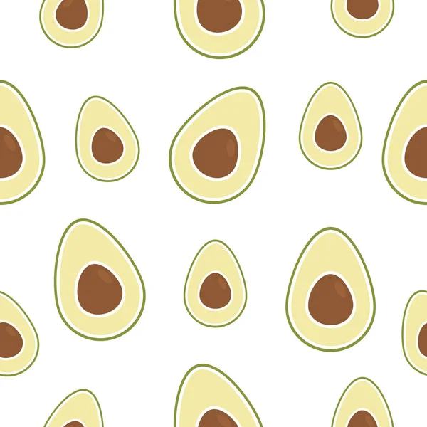 Ilustración Aguacate Sin Costura Patrón Vector Frutas Aguacate Dibujos Animados — Vector de stock