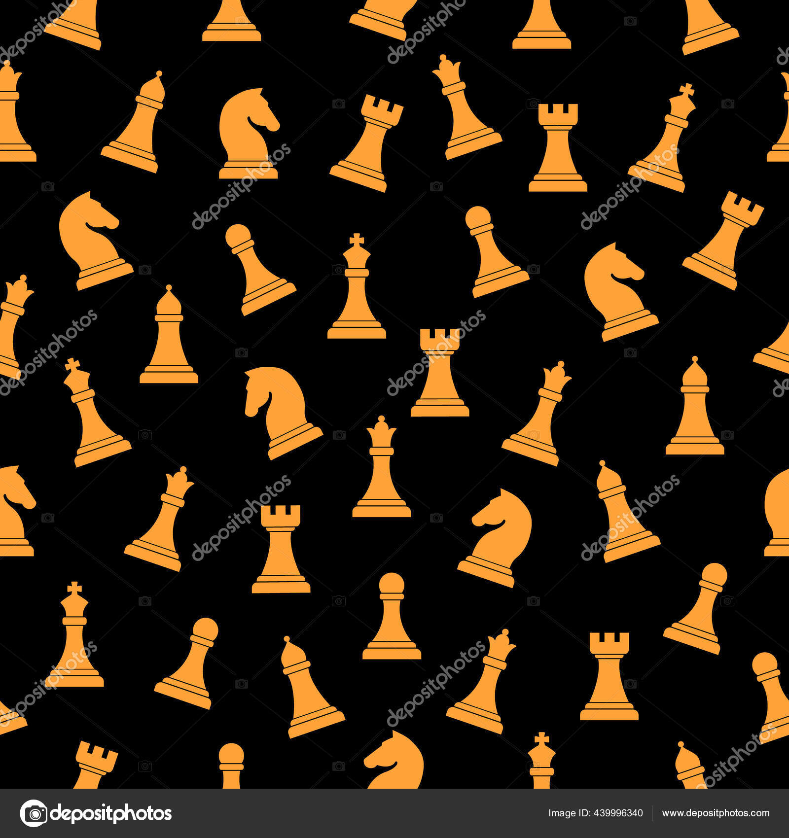 Conjunto de ícones de peças de xadrez elementos de jogo de