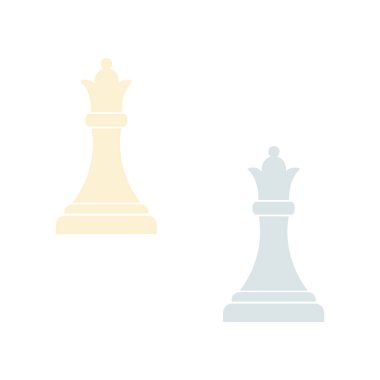 Satranç taşları simgeleri. Akıllı oyun unsurları. Satranç pastel renkleri beyaz üzerine izole edilmiş vektör çizimleri