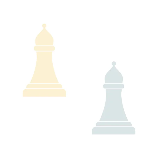 Εικονίδια Σκακιού Έξυπνα Στοιχεία Επιτραπέζιου Παιχνιδιού Σκακιστικά Παστέλ Χρώματα Σιλουέτες — Διανυσματικό Αρχείο