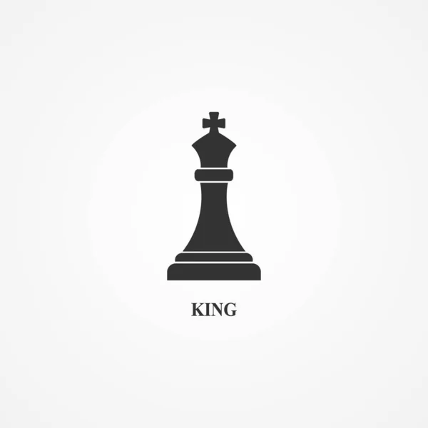 Schackpjäsikon Smarta Brädspelselement Chess Black Silhouette Vector Illustration Isolerad Vit — Stock vektor