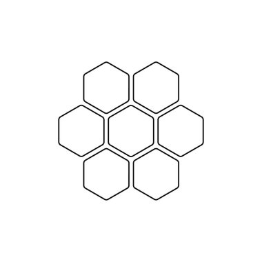 Bal tarağı ikonu. Bal tarağı çizgisi sembolü. Vektör illüstrasyonu beyazda izole edildi.