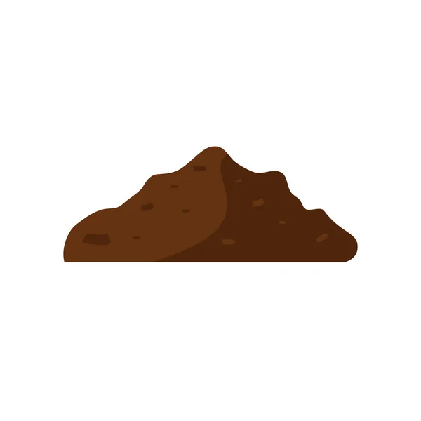 Pile of ground. Nature element vector illustration. Heap of soil. Isolated on white. — Stock Illustration Pile Ground Nature Element Vector Illustration Heap Soil Isolated White Royalty Free Stock Vectors