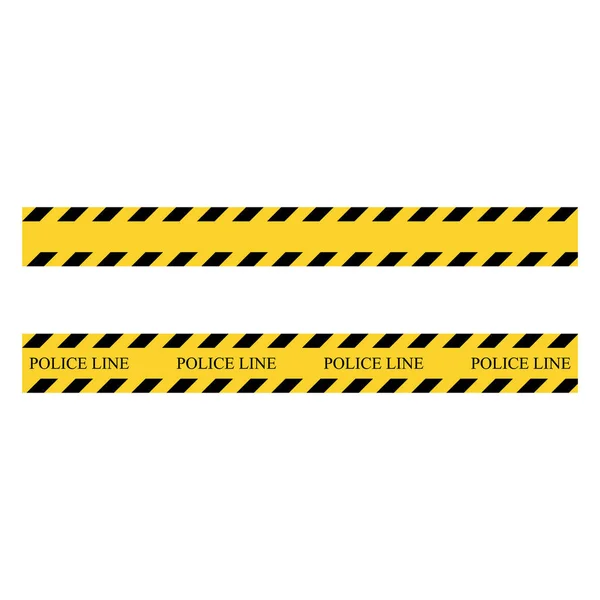 Police Line Stripe Yellow Black Set Stripes Barricade Construction Tape — Stock Vector