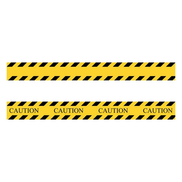 注意サインストライプ 黄色と黒のセットストライプ バリケード建設のテープ 白を基調としたベクトルイラスト — ストックベクタ