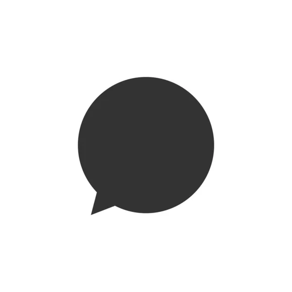 Speech Bubble Icon Chat Black Silhouette Symbol Dialogue Sign Vector — Stock Vector