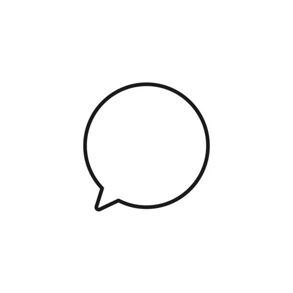 Icono Burbuja Voz Chat Símbolo Línea Negra Signo Lineal Diálogo — Archivo Imágenes Vectoriales