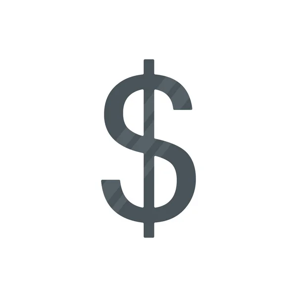 Dollar Icoon Geld Zwart Symbool Wereldwijd Cash Teken Vector Illustartie — Stockvector