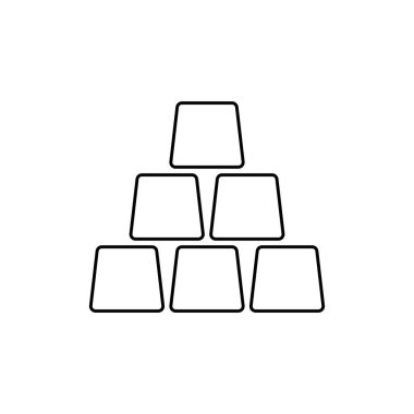 Altın çizgi simgesi hazır. Zenginlik para konsepti. Zengin siyah ana hat sembolü. Vektör beyazda izole edildi.