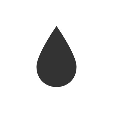  Simgeyi bırak. Su, yağ ya da kan siyah silueti düşürür. Vektör beyazda izole edildi