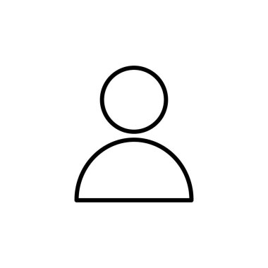 İnsan çizgisi ikonu. Avatar iş doğrusal sembolü. Kullanıcı sembolü. Vektör çizimi izole edildi