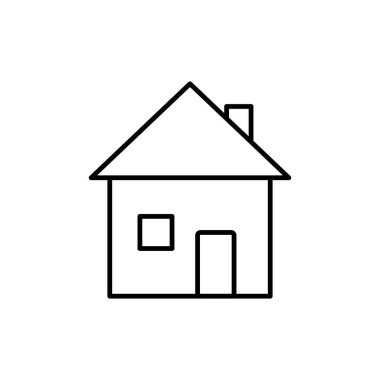  Ev taslağı ikonu. Bina sembolü. Ev telefonu işareti. Vektör beyazda izole edildi