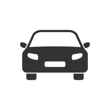  Araba ikonu. Siyah otomobil silueti. Araba sembolü. Vektör beyazda izole edildi