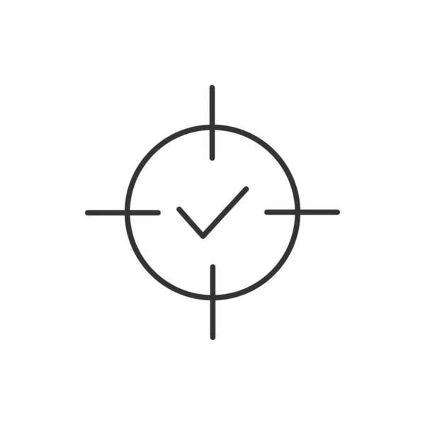 Crosshair Εικονίδιο Γραμμή Σημάδι Ελέγχου Στόχος Έφτασε Σύμβολο Έννοια Περίγραμμα — Διανυσματικό Αρχείο
