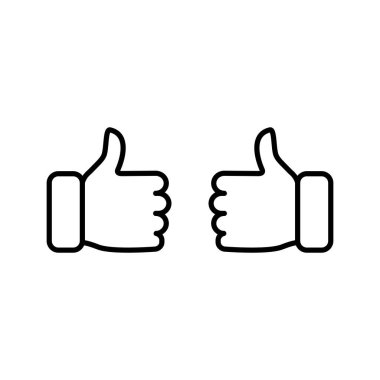 Başparmaklar yukarı simgesi. Çizgi işareti gibi. Taslak sembolü kabul et. İki kol hareketi. Beyaz arkaplanda izole edilmiş vektör
