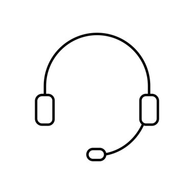 Kulaklık çizgisi simgesi. Kulaklık işareti. Vektör beyazda izole edildi