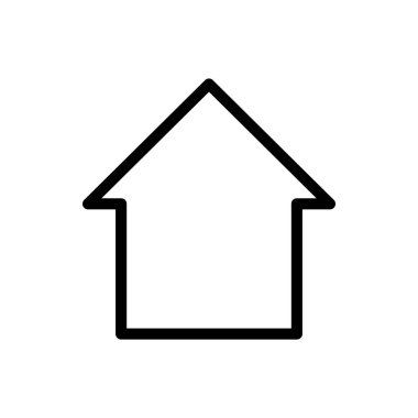 Ev taslağı ikonu. Bina sembolü. Ev telefonu işareti. Vektör beyazda izole edildi