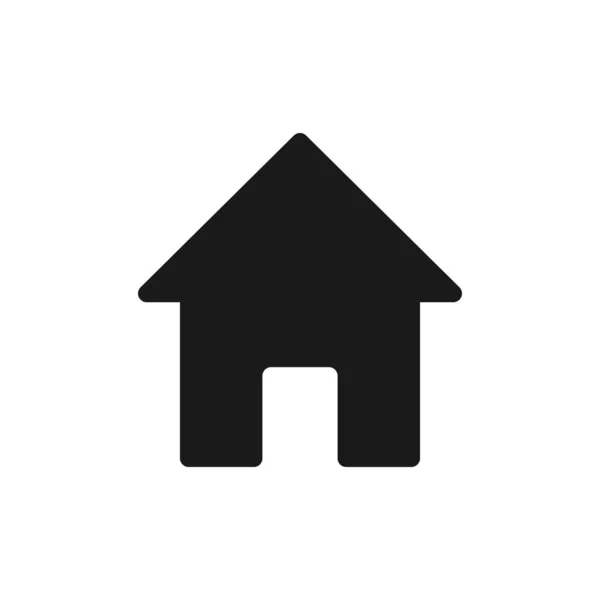 Значок Дома Черная Пиктограмма Дома Концепция Главной Страницы Строительный Символ — стоковый вектор