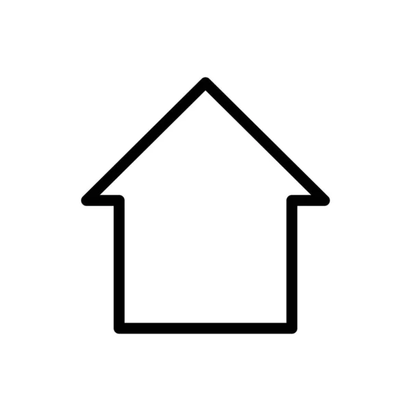 Umrisse Eines Hauses Bausymbol Heimatzeilen Schild Vektor Isoliert Auf Weiß — Stockvektor