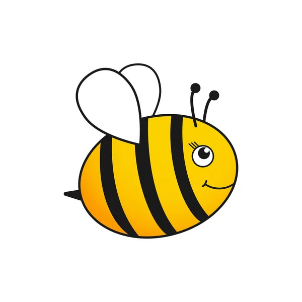 Carácter Abeja Icono Del Abejorro Vector Aislado Sobre Fondo Blanco — Vector de stock