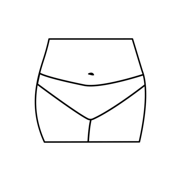 Gros Corps Femme Ligne Concept Embonpoint Symbole Obèse Mode Vie — Image vectorielle