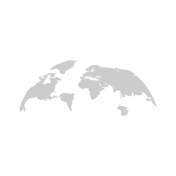 Mapa Mundo Cinzento Terra Forma Círculo Ilustração Vetorial Isolada Sobre —  Vetores de Stock