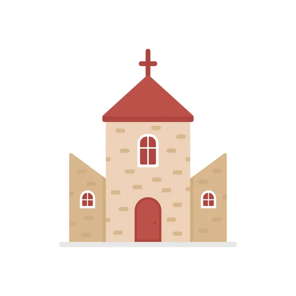 Een Icoon Van Kerk Kerk Kleurrijk Symbool Heilig Gebouw Religie — Stockvector