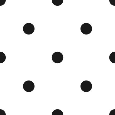 Siyah daireli kusursuz bir arka plan. Beyaz arkaplanda basit bir illüstrasyon