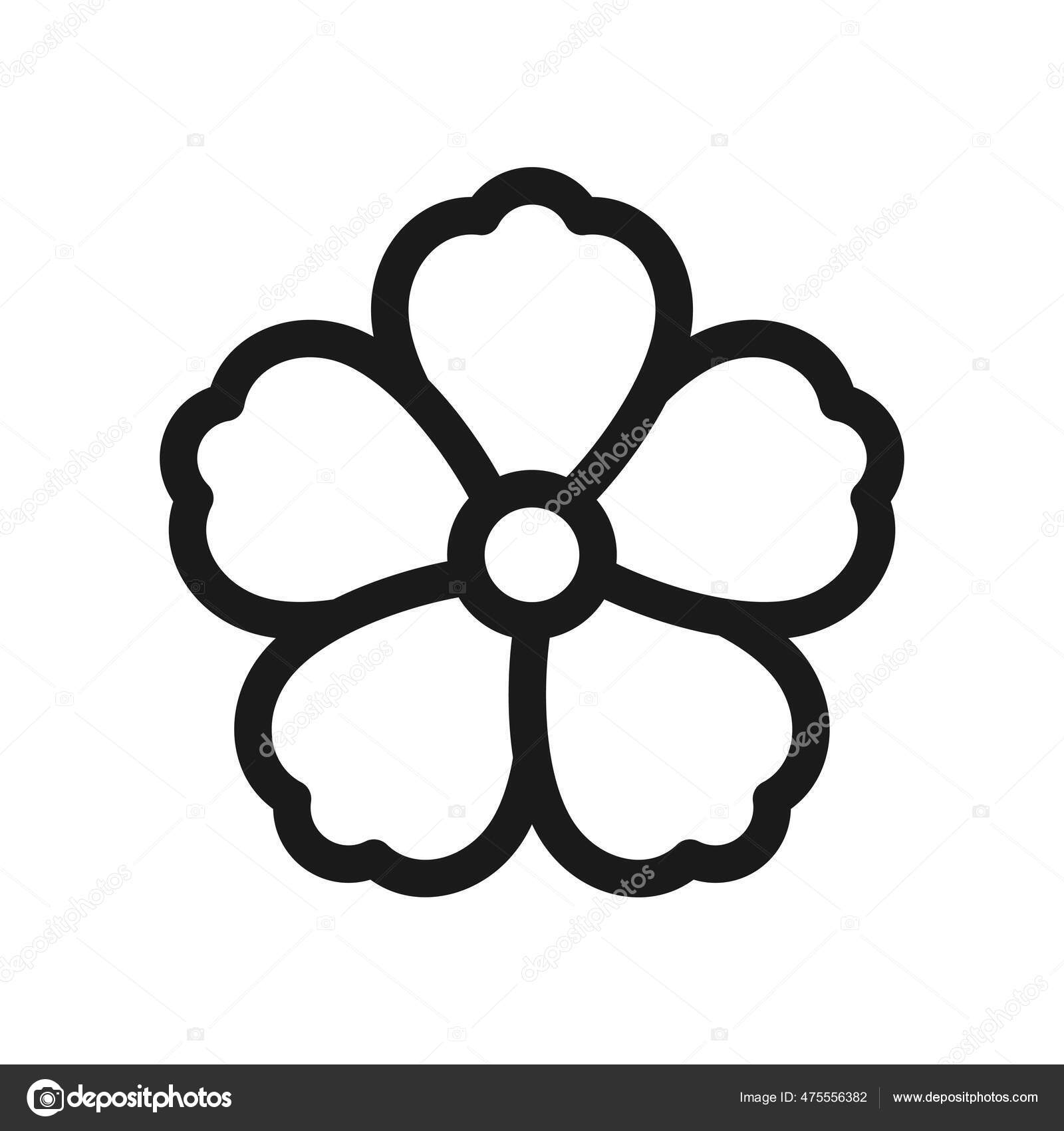フラワーラインのアイコン トレンドラインの花のシンボル 美しい線形植物 白に隔離されたベクトル ストックベクター C Vitalia221