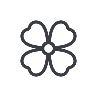  Çiçek çizgisi simgesi. Modaya uygun çiçek sembolü. Güzel doğrusal bitki. Vektör beyazda izole edildi