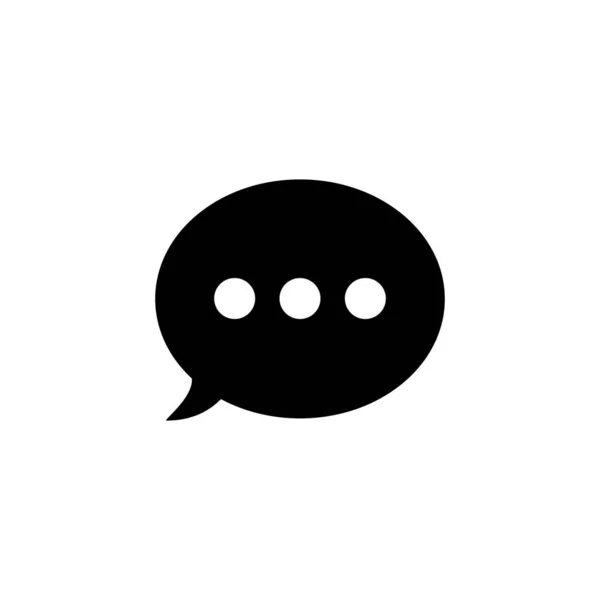 Speech Bubble Icon Dialogue Sign Chat Black Silhouette Symbol Message — 스톡 벡터