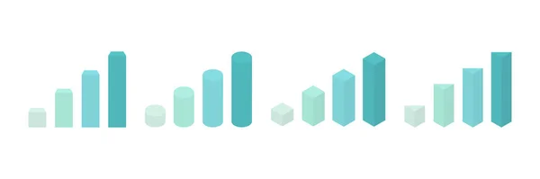 Graphics Isometrische Pictogrammen Ingesteld Big Data Concept Zakenblauw Analyse Symbool — Stockvector