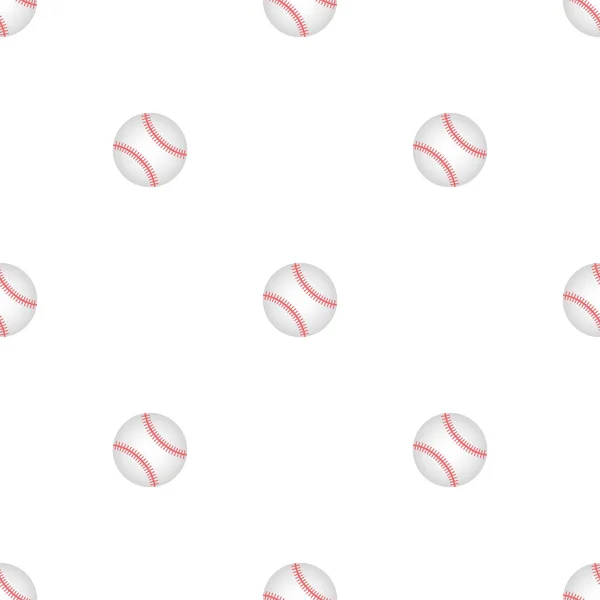 Padrão Sem Costura Com Bolas Beisebol Padrão Basebol Fundo Branco — Vetor de Stock