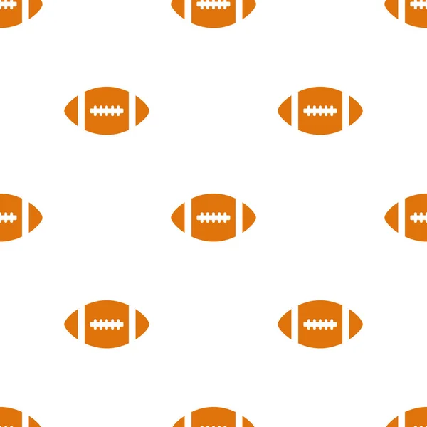 Seamless Pattern Rugby Balls American Football Pattern White Background Sport — Stock Vector