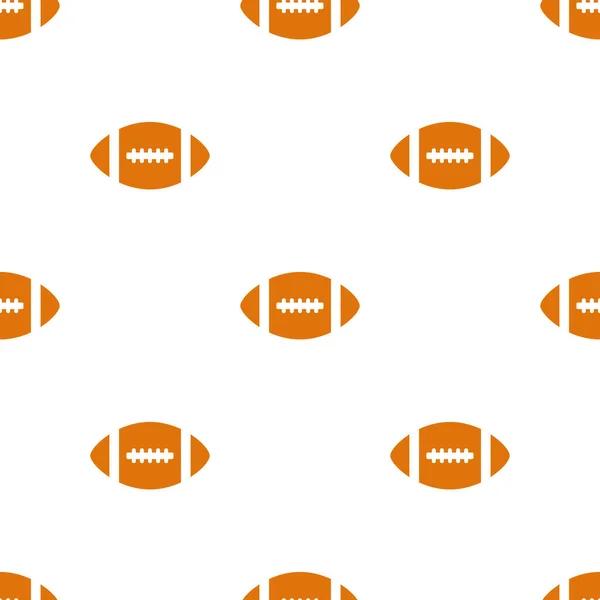 Naadloos Patroon Met Rugbyballen American Football Patroon Witte Achtergrond Sport — Stockvector