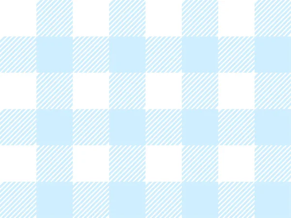 Blue White Lumberjack Plaid Seamless Pattern Simple Vintage Textile Design —  Vetores de Stock