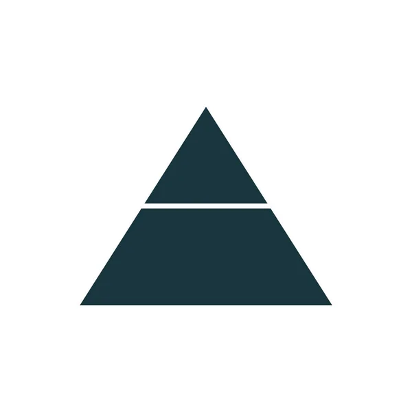 金字塔信息模板与2个图表 商业概念 黑色三角形数据段 分层设计图形元素 在白色上孤立的向量图 — 图库矢量图片