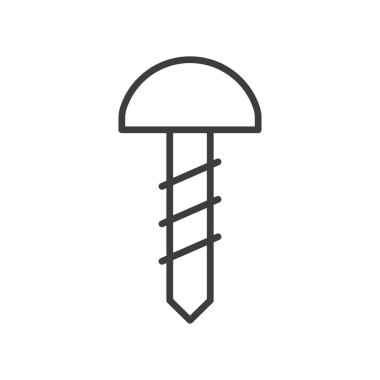 Vidaları kendi kendine tıkırdatma simgesi. Piktogram 'ı onar ve inşa et. Vektör beyazda izole edildi.