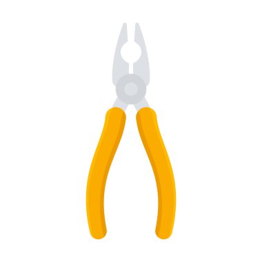 Kerpeten ikonu. Turuncu renkli iş aleti. Düz stil. Vektör beyazda izole edildi