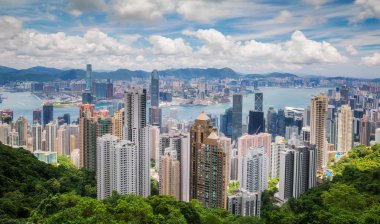 Üst görünümden Hong Kong