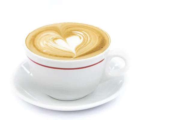 Tasse Kaffee Art Latte oder Cappuccino — Stockfoto