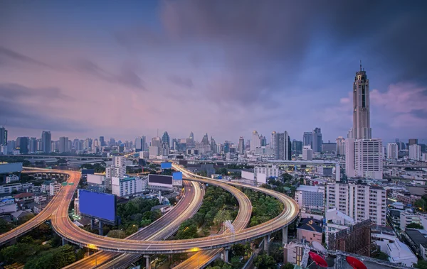 Bangkok ciudad vista de noche — Foto de Stock
