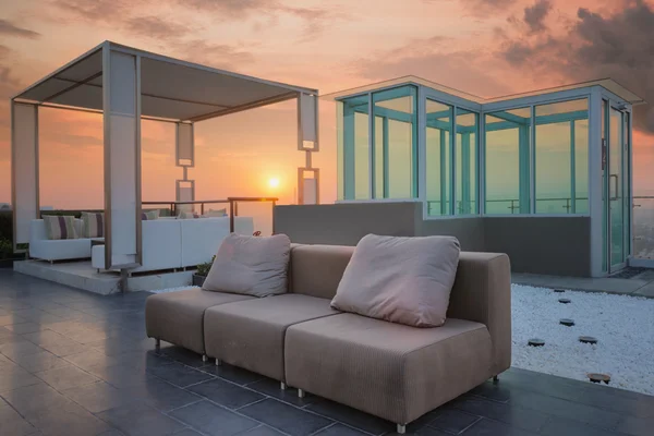 Relax coner on condominium roof top garden