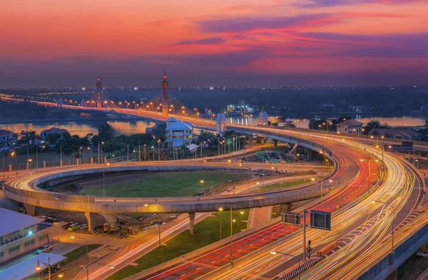 Nonthaburi bridge in Bangkok — Stock Photo, Image