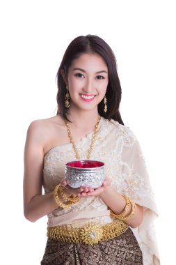 Taylandlı Bayan Songkran Festivali kavramı ile